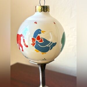 Hallmark 1985 Granddaughter Christmas Glass Ball Vintage Holiday Ornament